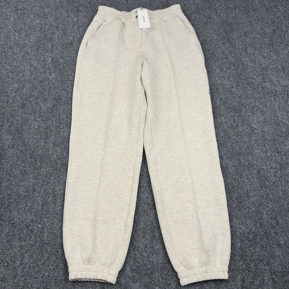 SPANX Pants - NEW SPANX AirEssentials Brushed Jogger in Heather Cream Womens Small Soft 50888R
